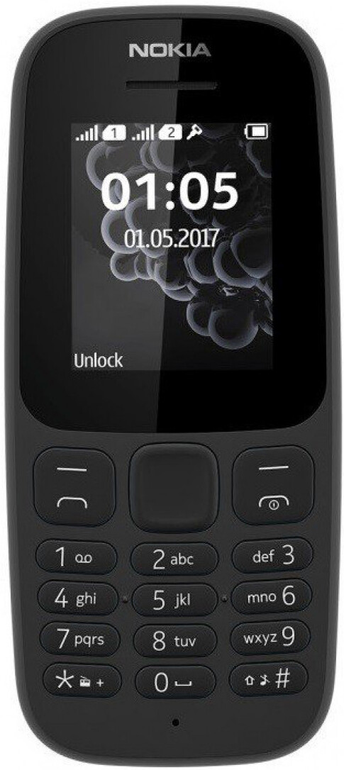 

Мобильный телефон Nokia 105 Dual SIM (2017) (черный), Мобильный телефон Nokia 105 Dual Sim 2017 4MB/4MB A00028315 Black