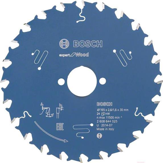 

Диск пильный Bosch Expert for Wood 165x30x2.6/1.6x24T [2.608.644.025], Expert for Wood 165x30x2.6/1.6x24T