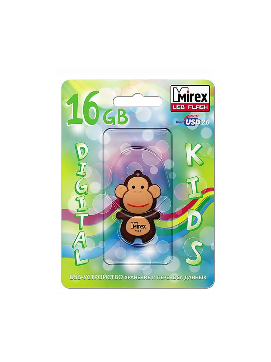 

USB Flash Mirex MONKEY BROWN 16GB (13600-KIDMKB16), MONKEY 16GB