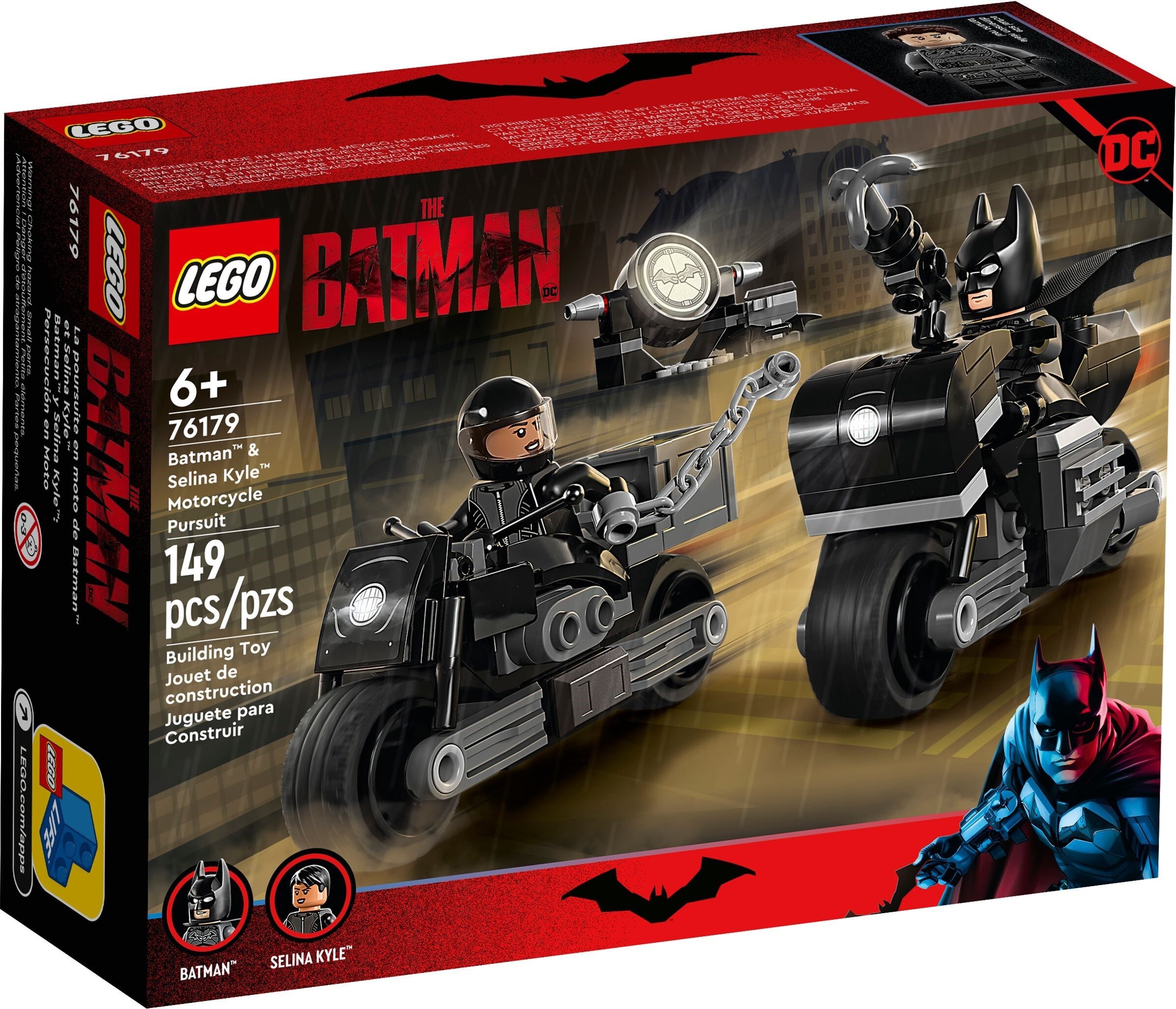 

Конструктор Lego DC Бэтмен и Селина Кайл: погоня на мотоцикле (76179)