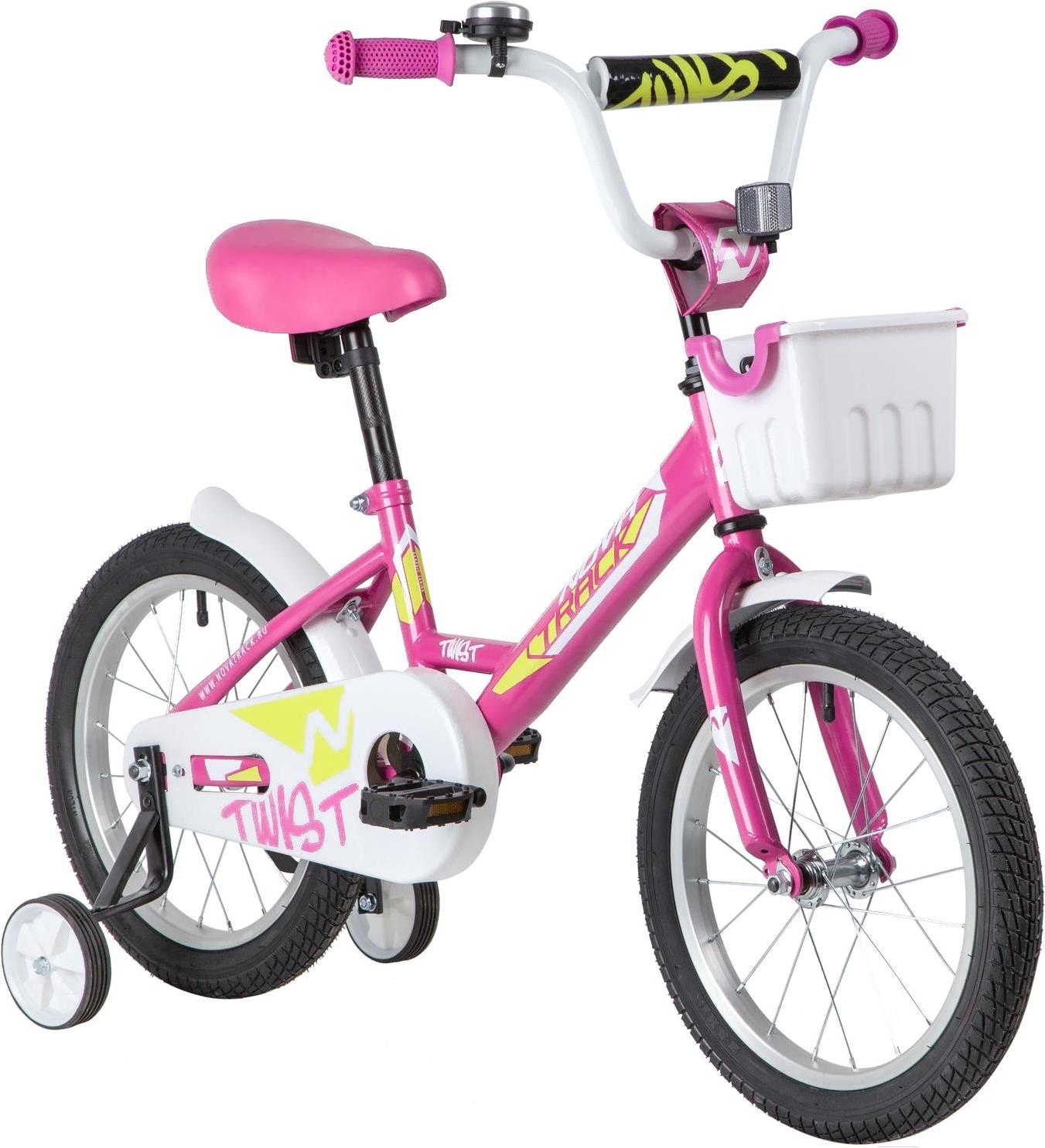 

Велосипед детский Novatrack Twist 16'' 2020 розовый [161TWIST.PN20], Twist детский