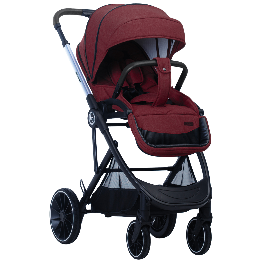 

Детская коляска Bubago LIRA BG 303-SB 3 в 1 Wine/Red (Красное Вино) рама Silver/Black