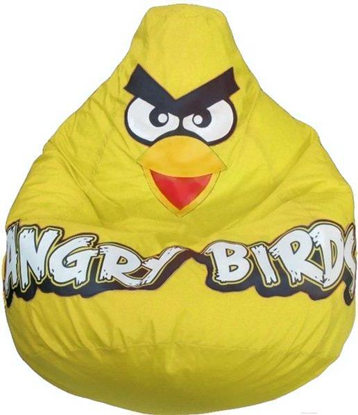

Кресло-мешок Flagman Груша Angry Birds Г2.1-045 желтый, Бескаркасное кресло Flagman Груша Макси Angry Birds Г2.1-045 желтый