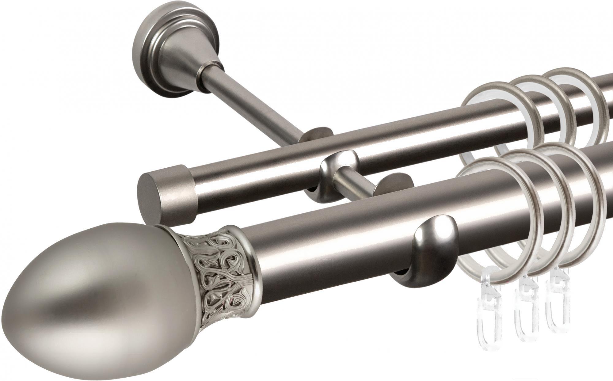 

Карниз АС ФОРОС Grace D25К/16Г составной + наконечники Овал узор 2.8м сатин