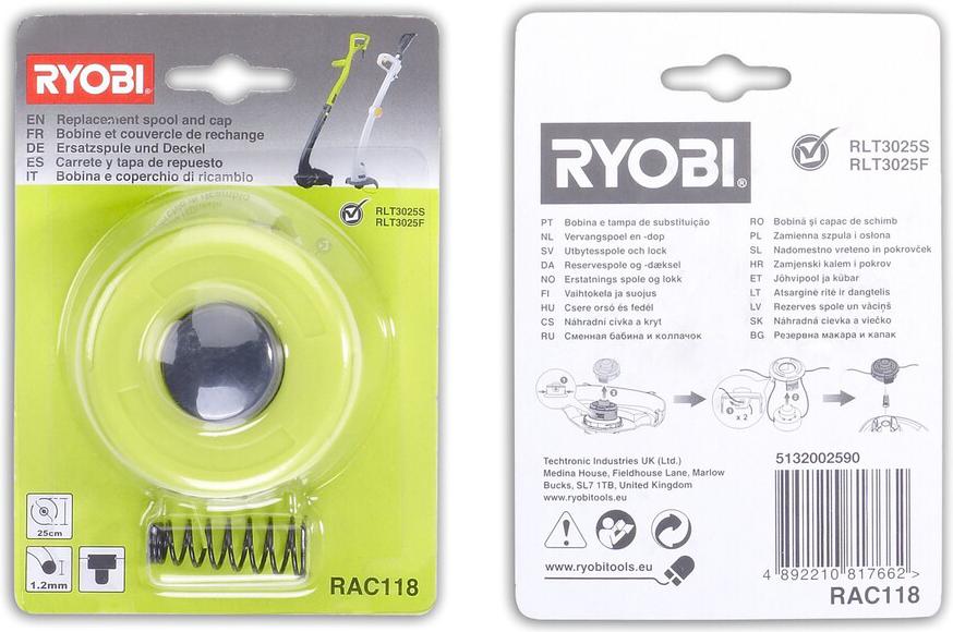 

Принадлежности для мотокос и триммеров RYOBI RAC118, RAC118