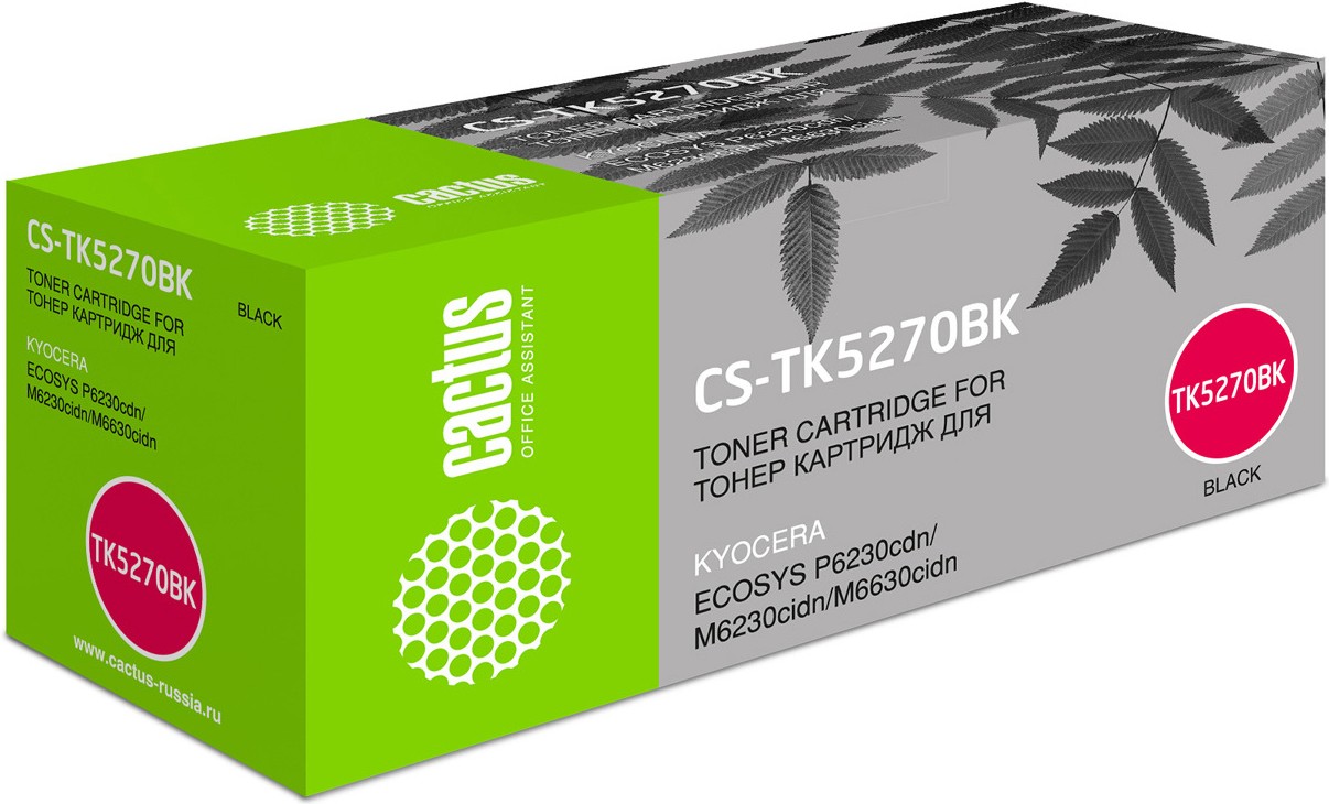 

Картридж для принтера и МФУ CACTUS CS-TK5270BK Black, Картридж Cactus CS-TK5270BK Black