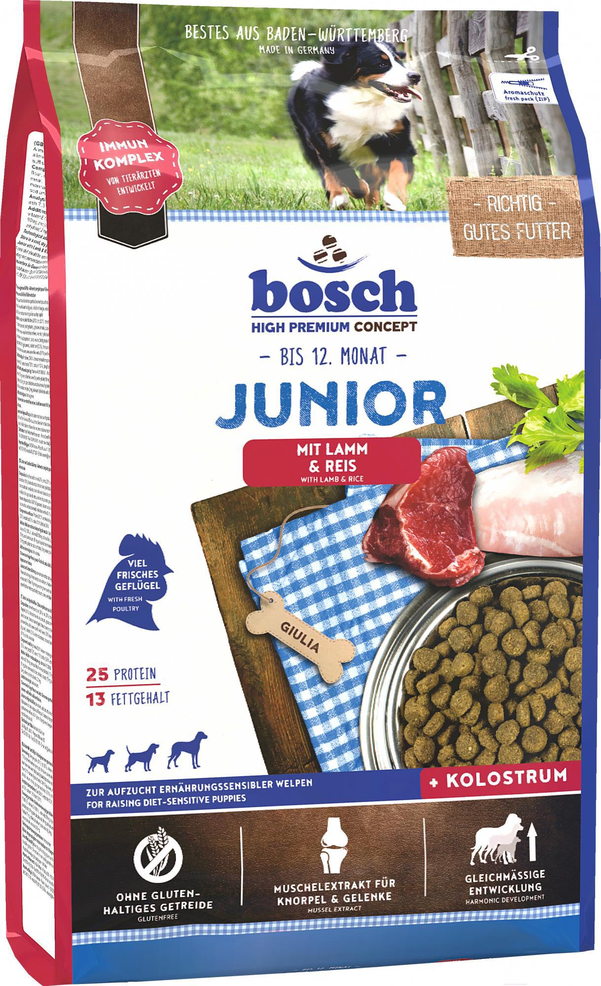 

Корм для собак Bosch Junior Lamb Rice 15 кг, Junior LambRice 15кг