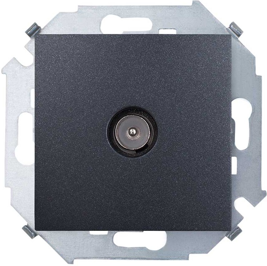 

Розетка Simon 1591475-038 (графит), Розетка Simon Розетка 1591475-038 графит