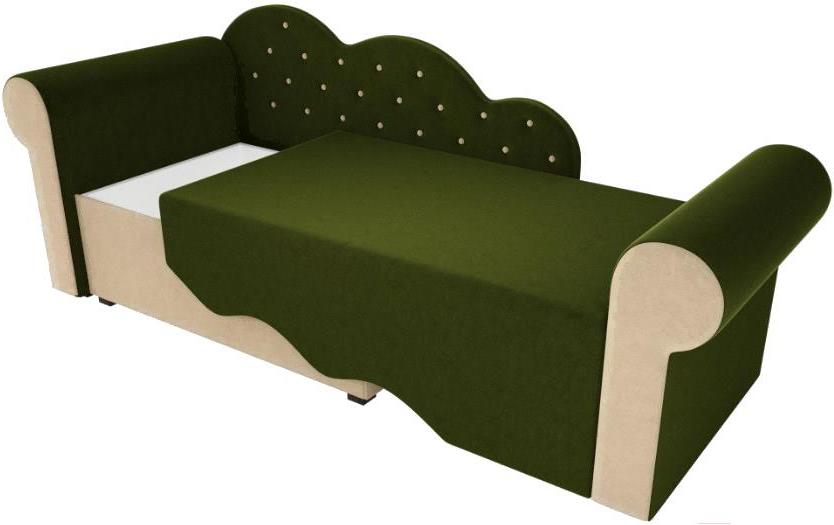 

Тахта Mebelico Тедди-2 107 левый 60505 микровельвет зеленый/бежевый, Тедди-2 107 левый 60505 микровельвет