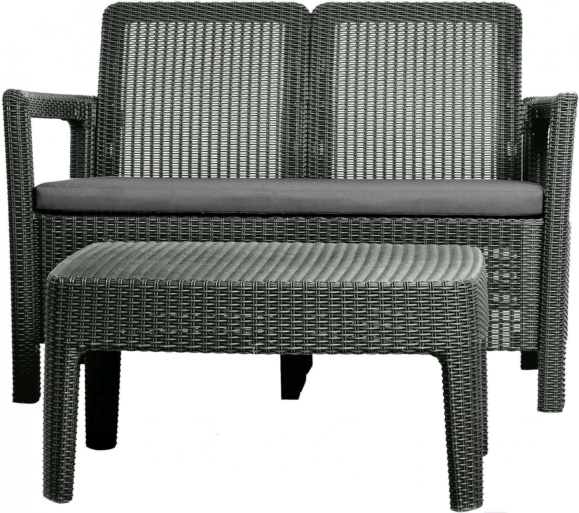 

Комплект садовой мебели Keter Tarifa Sofa+Table серый, Tarifa диван+столик