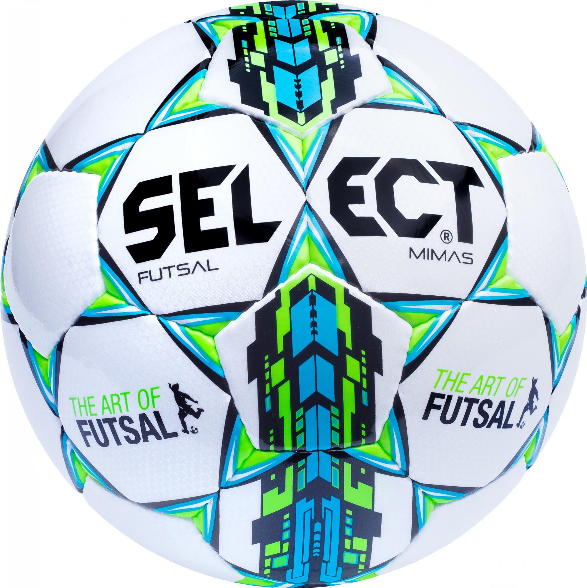 

Футбольный мяч Select Futsal Mimas размер 4 белый/зеленый, Футбольный мяч Select Futsal Mimas размер 4 белый
