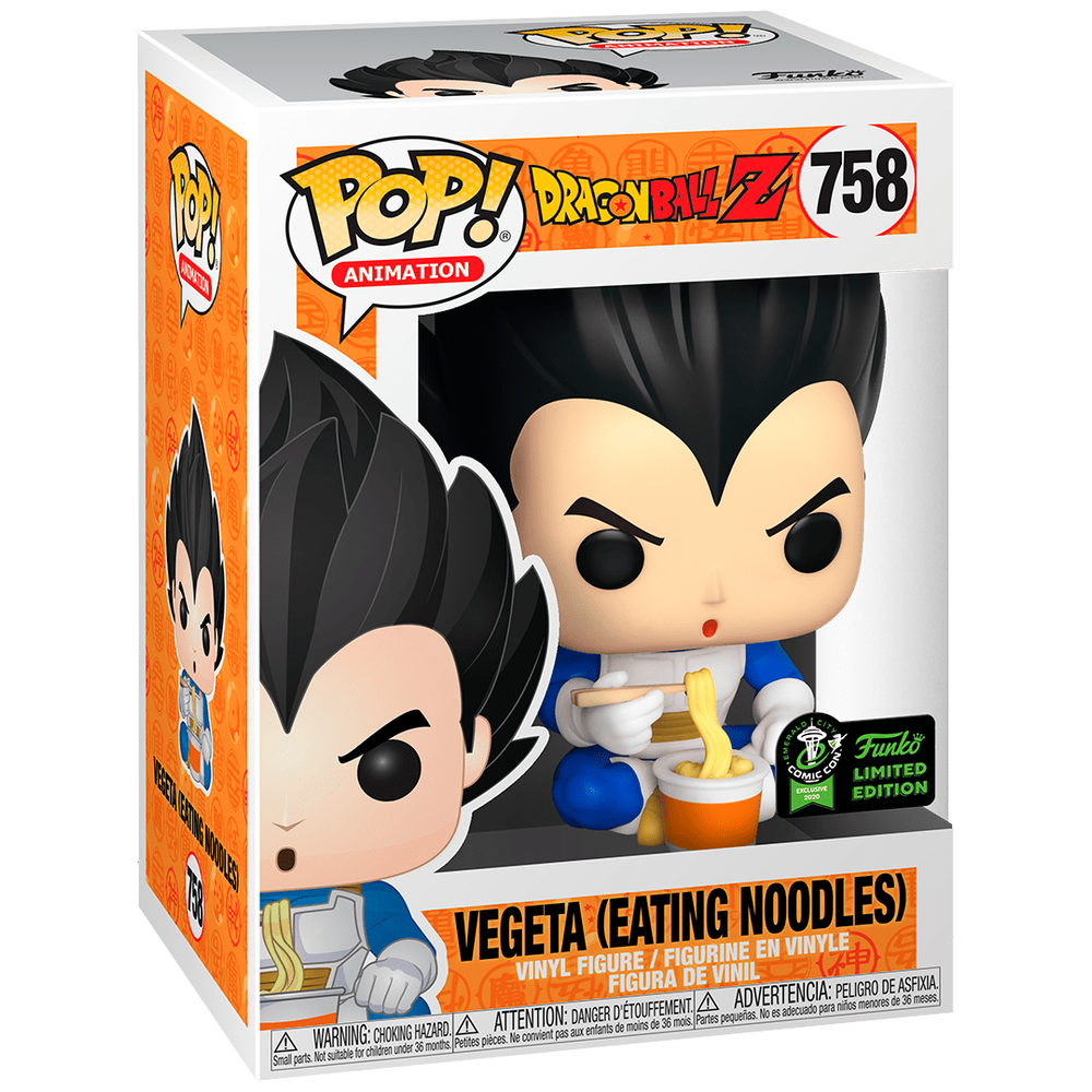 

Игрушка Funko POP! Animation Dragon Ball Z Vegeta (Eating Noodles) ECCC (Exc) 45926 [Fun2549509], POP! Animation Dragon Ball Z Vegeta (Eating Noodles) ECCC (Exc) 45926