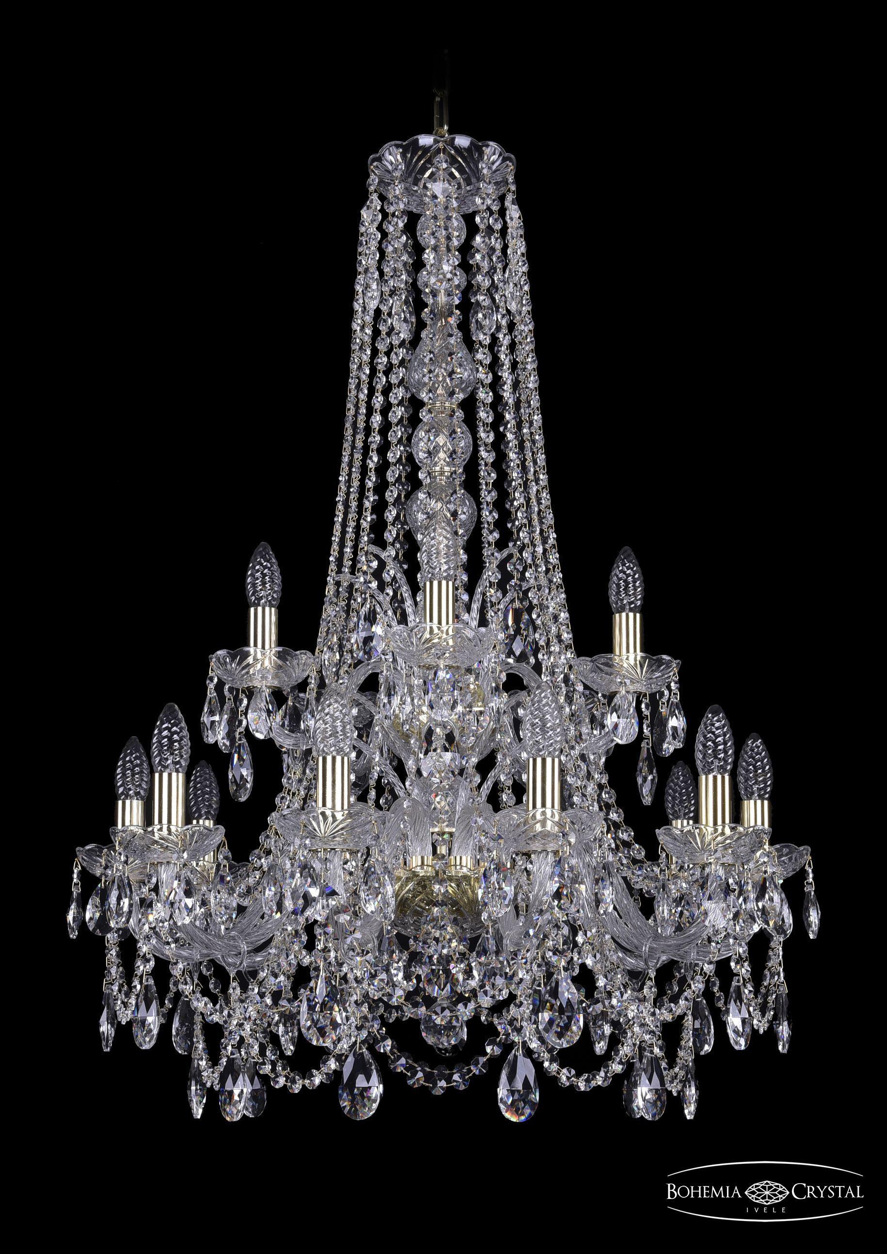 

Подвесная люстра Bohemia Ivele Crystal 1411/10+5/240/h-94/2d/G