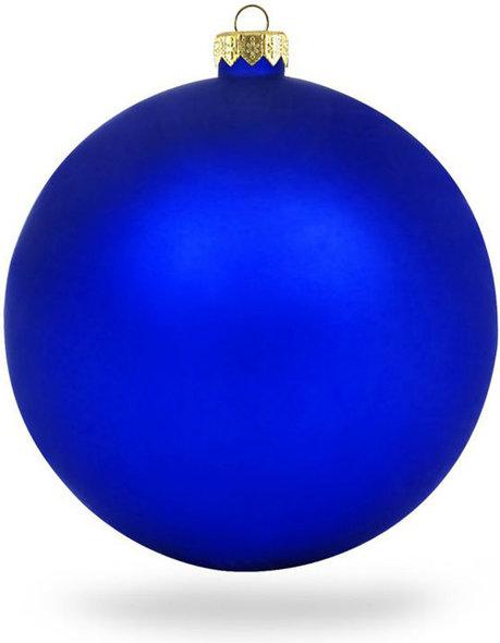 

Елочная игрушка GreenTerra Шар елочный 60 мм синий мат, Шар 60 мм