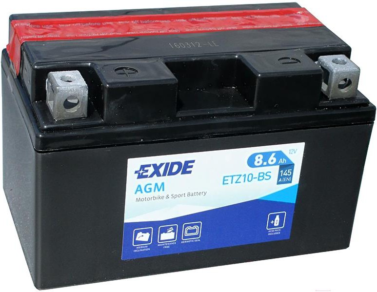 

Мотоаккумулятор Exide Bike Maintenance Free ETZ10-BS (8.6 А/ч), Аккумулятор Exide Bike Maintenance Free ETZ10-BS 8.6 А/ч