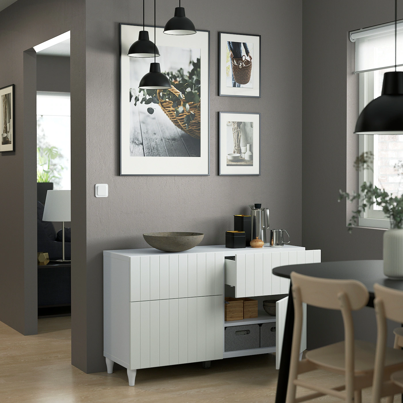 

Шкаф-витрина Ikea Бесто [894.126.20], Бесто