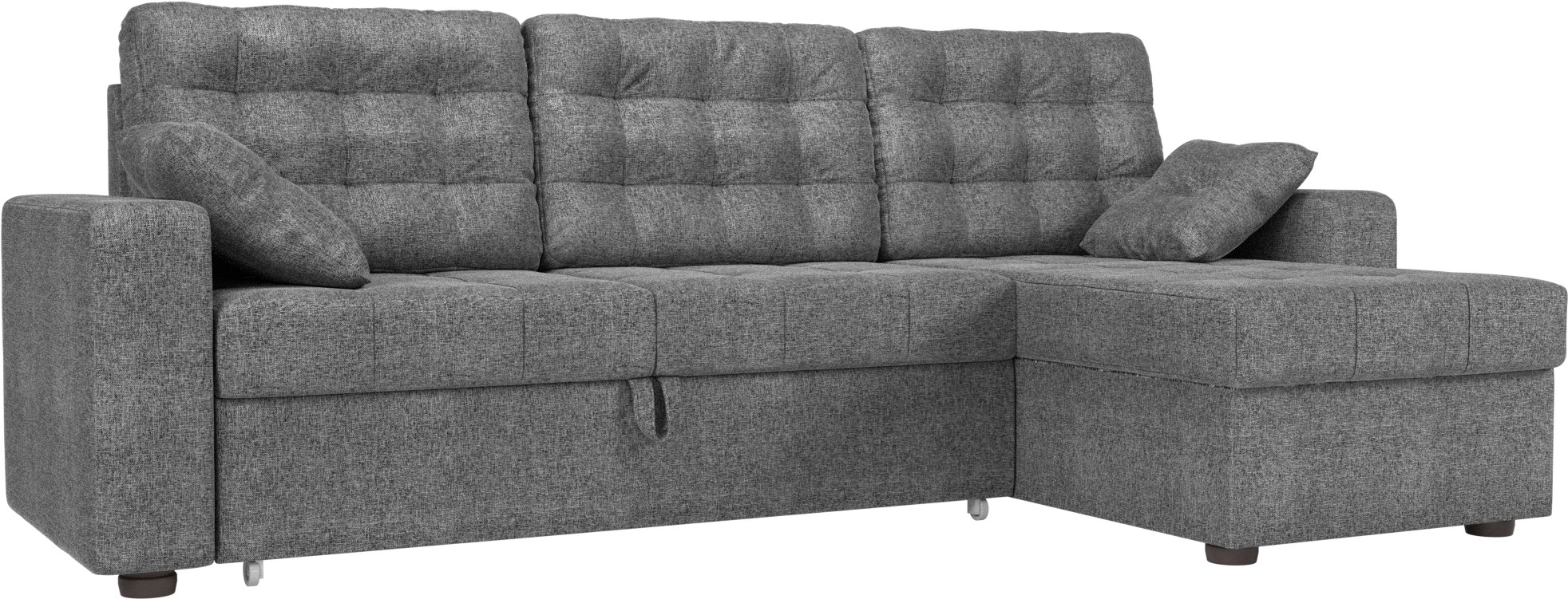 

Угловой диван Mebelico Камелот 89 правый 59427 рогожка серый, Угловой диван Mebelico Камелот 89 угловой правый 59427 рогожка серый