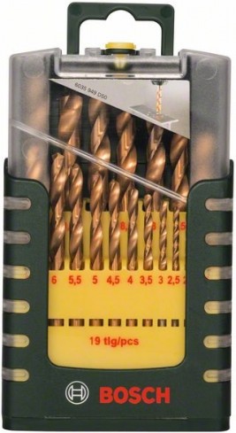 

Набор оснастки Bosch 2607017152 19 предметов, (Bosch HSS-TiN (2607017152))