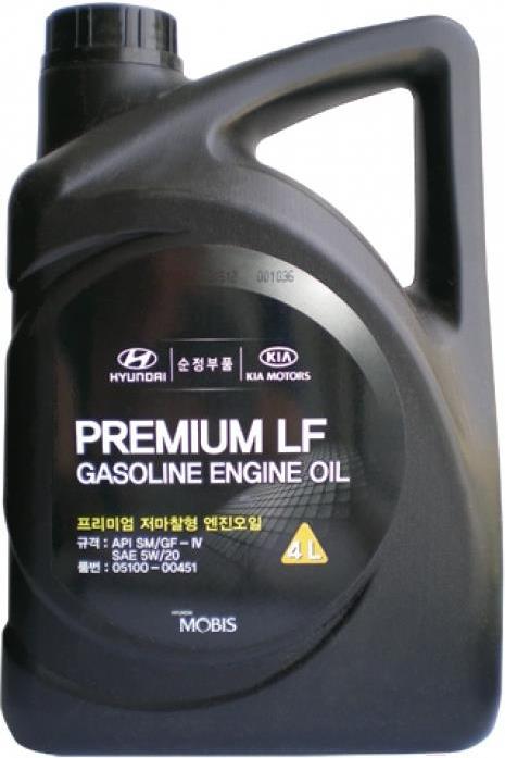 

Моторное масло Hyundai/KIA Premium LF Gasoline 5W20 / 0510000451 (4л), Premium LF Gasoline 5W20 4л