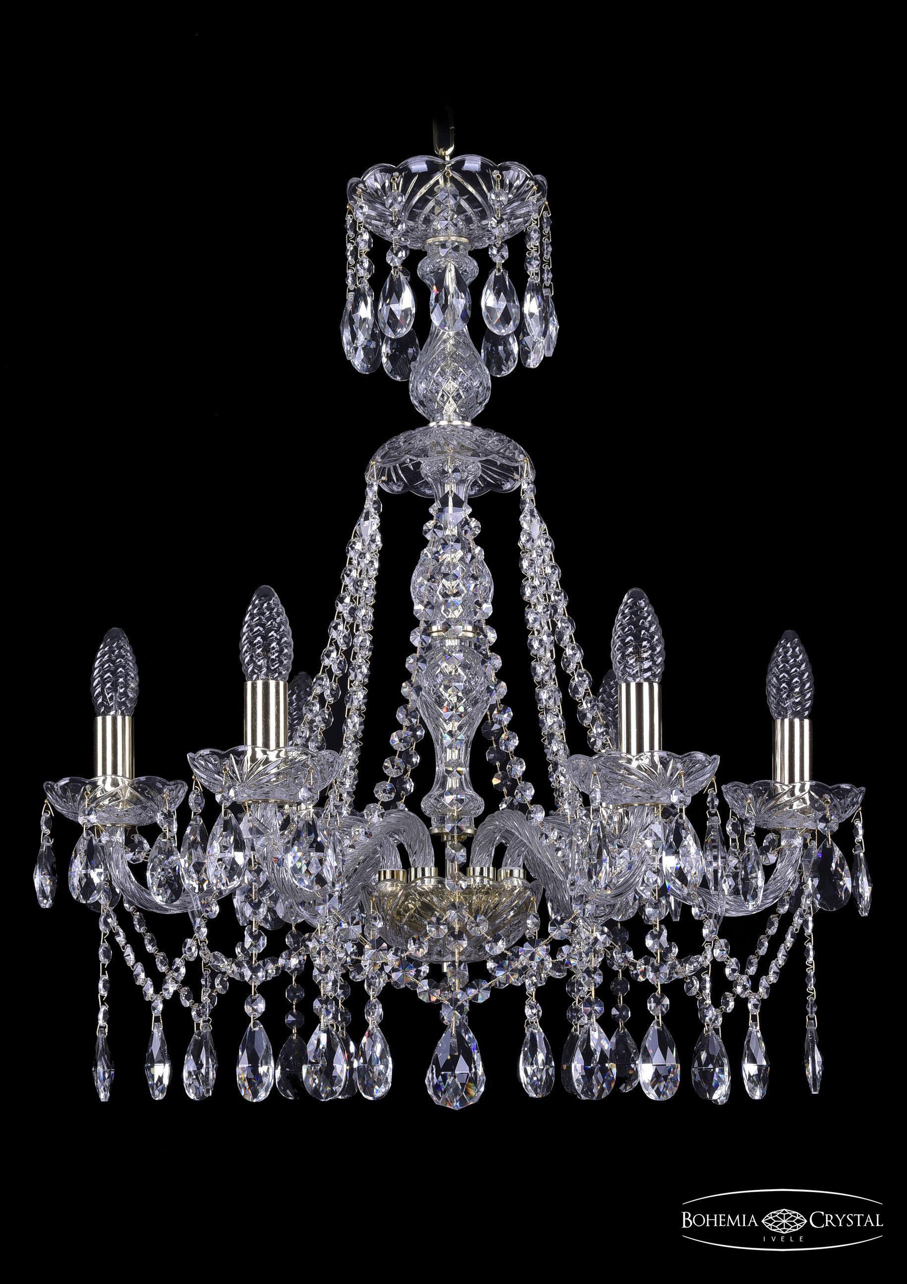 

Подвесная люстра Bohemia Ivele Crystal 1413/6/200/XL-66/G