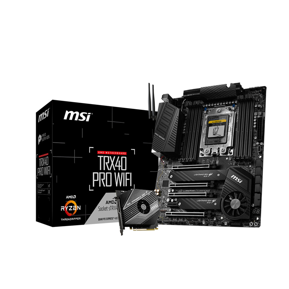 

Материнская плата MSI AMD TRX40 STRX4 ATX TRX40 PRO WIFI [TRX40PROWIFI], AMD TRX40 STRX4 ATX TRX40 PRO WIFI