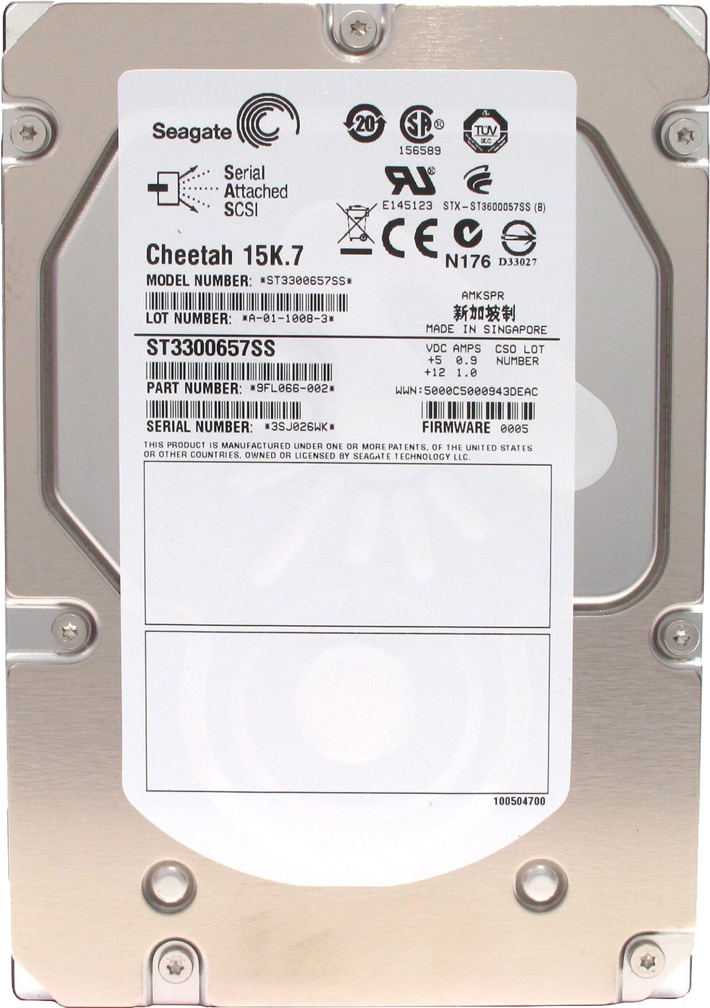 

Жесткий диск Seagate Cheetah 15K.7 SAS 300GB (ST3300657SS), Жесткий диск Seagate Cheetah 15K.7 SAS 300GB ST3300657SS