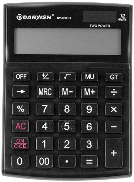 

Калькулятор настольный Darvish черный DV-2707-12K