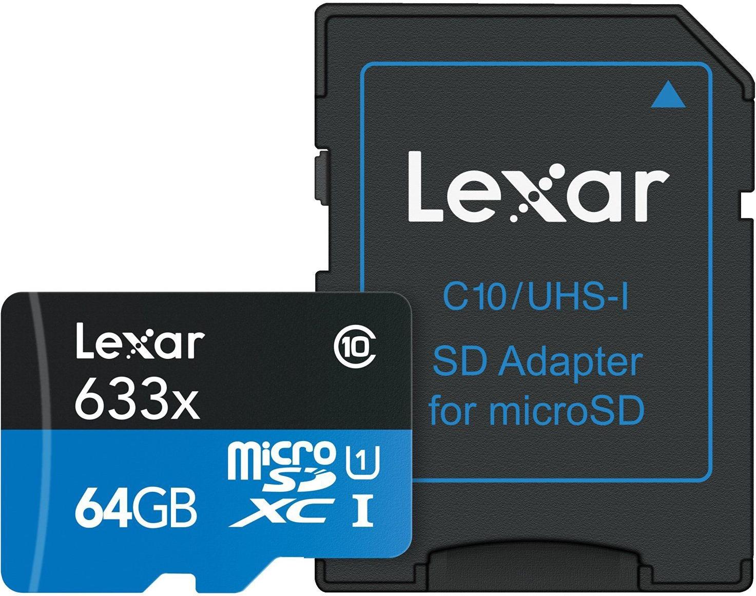 

Карта памяти Lexar 64GB High-Performance [LSDMI64GBB633A], 64GB High-Performance