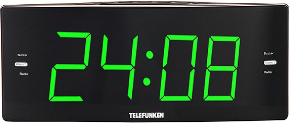

Радиочасы Telefunken TF-1587 черный/зеленый