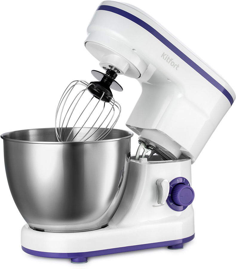 

Миксер Kitfort КТ-3045-1 бело-фиолетовый, Миксер Kitfort KT-3045-1