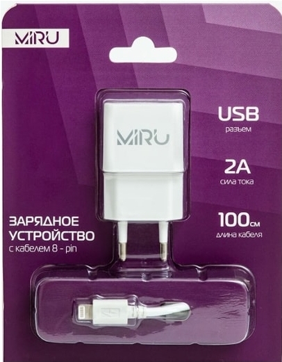 

Сетевое зарядное устройство Miru 5027 белый
