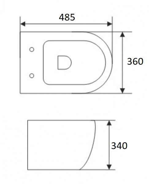 

Унитаз CeramaLux B2330B, B2330B