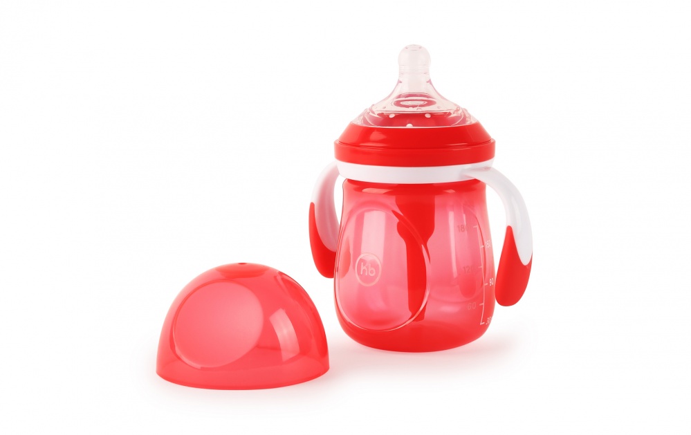 

Бутылочка для кормления Happy Baby 10019 с ручками и силиконовой соской 180мл ruby, 10019 с ручками и силиконовой соской 180мл