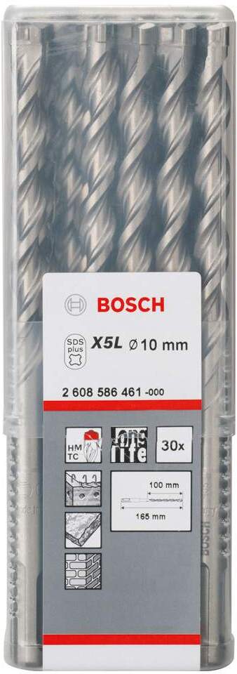 

Набор оснастки Bosch 2608586461 30 предметов, Набор сверл Bosch SDS plus-7 D10 100 165 мм 30 шт 2.608.586.461