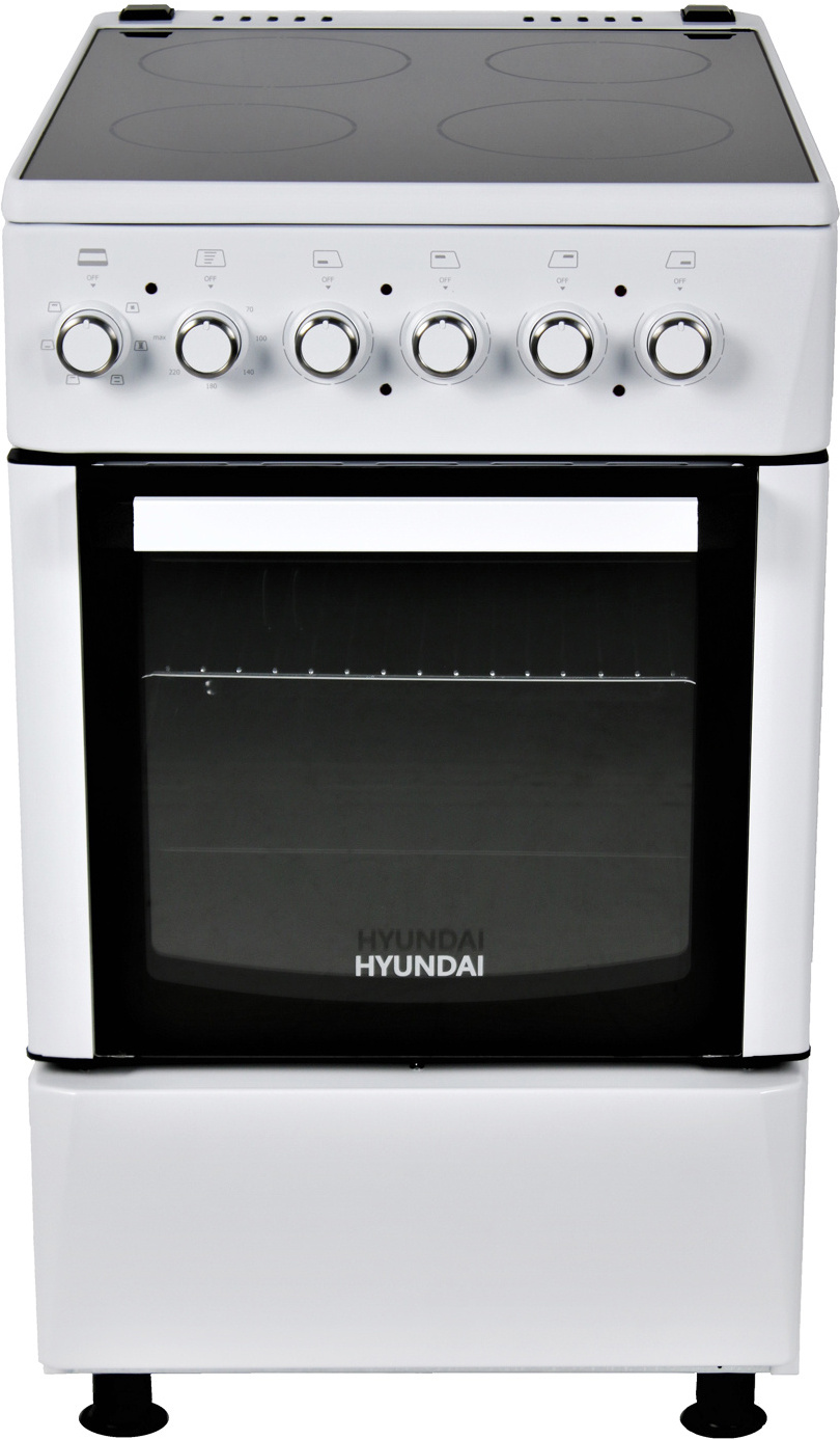 

Кухонная плита Hyundai REE225 белый (без крышки)
