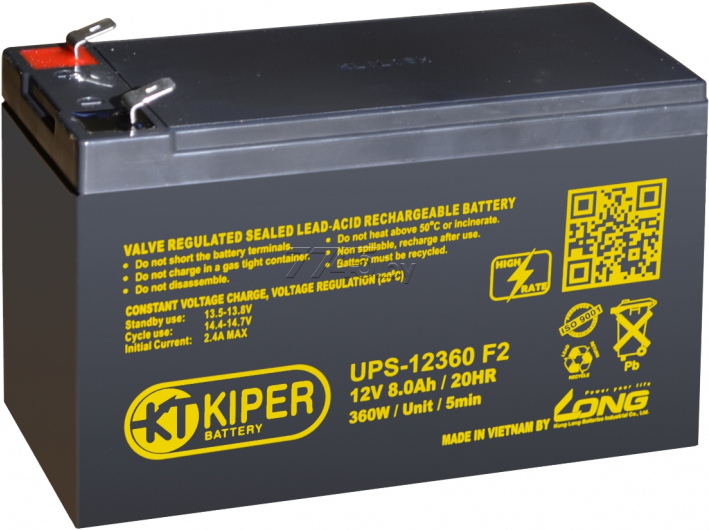 

Аккумулятор для ИБП Kiper UPS 12360 F2 12V/8Ah