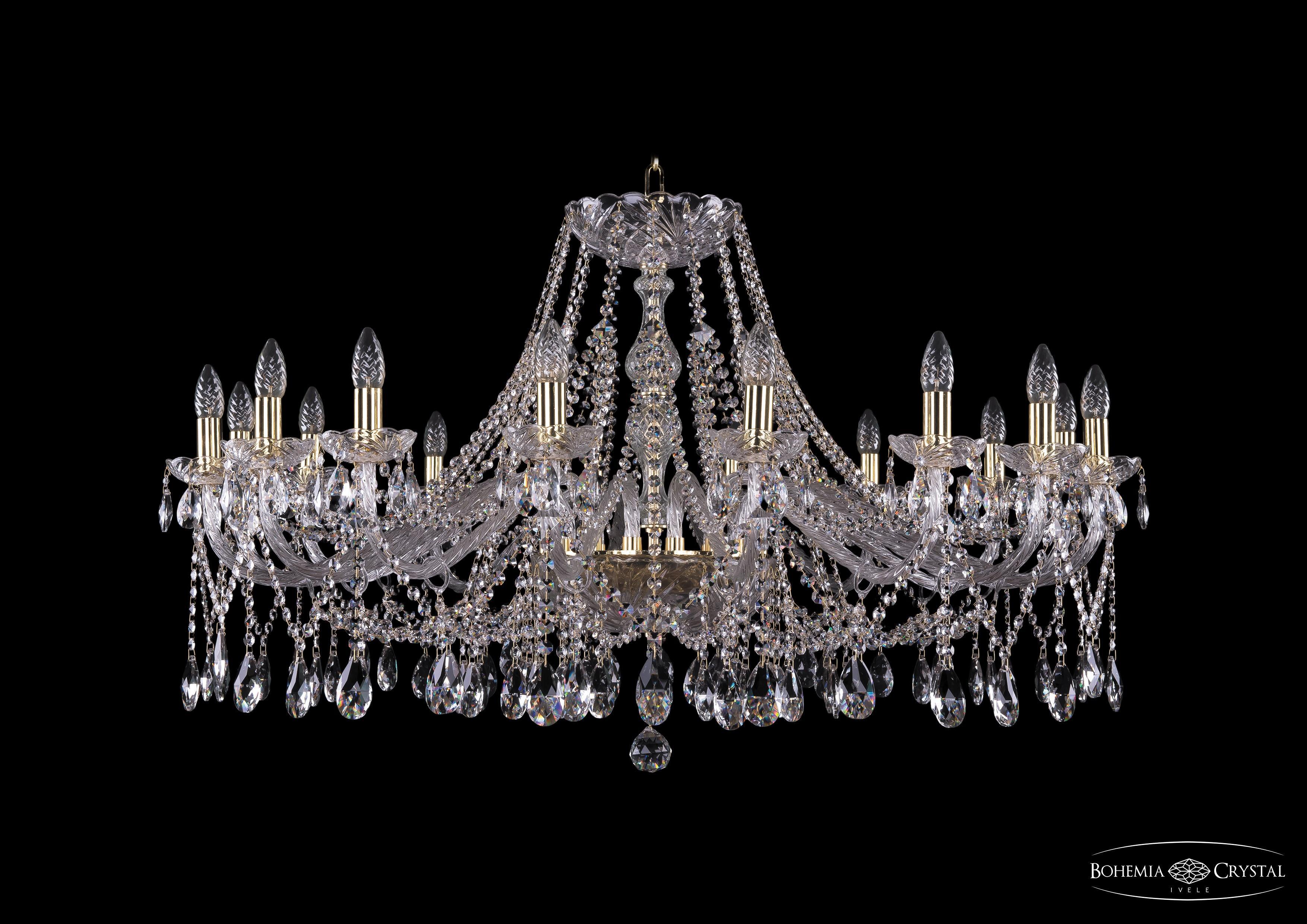 

Подвесная люстра Bohemia Ivele Crystal 1413/16/400/G