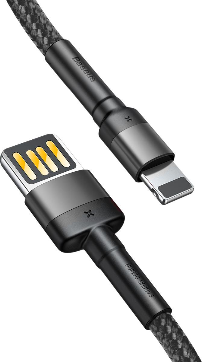 

Кабель для компьютера Baseus CALKLF-HG1, Кабель Baseus CALKLF-HG1 Cafule Cable (special edition) USB to Lightning 1.5A, цинковый сплав + нейлоновая оплётка высокой плотности, 2m, Grey+Blacke Baseus Cafule Cable (special edition) USB For iP 1.5A 2m Grey+Bl