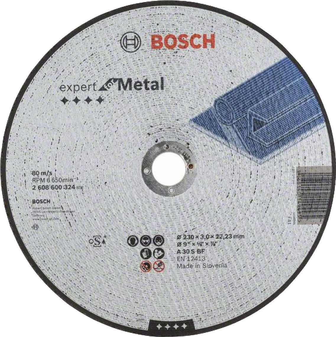 

Отрезной круг Bosch 2.608.600.324, Bosch 230х3.0х22мм Expert for Metal 2608600324