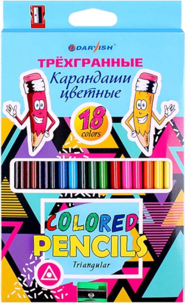 

Карандаш цветной Darvish 12цв корпус трехгранный + точилка [DV-8579-12], 12цв корпус трехгранный + точилка