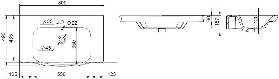

Умывальник AM.PM Like M80WCC0802WG 80x45.2, Умывальник Am.Pm Like 80x45.2 M80WCC0802WG