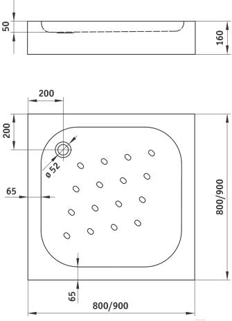 

Душевой поддон Deante Corner KTC 042B, Corner KTC 042B