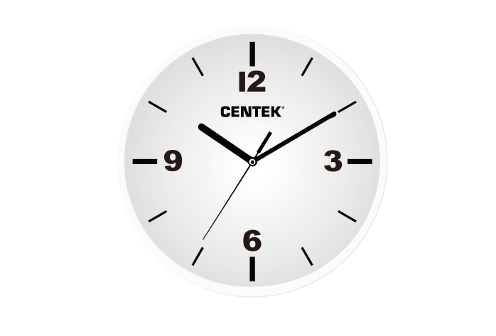 

Интерьерные часы CENTEK СТ-7102 белый, СТ-7102