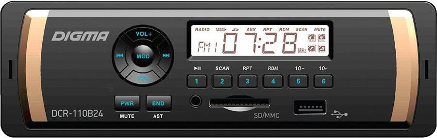 

Автомагнитола Digma DCR-110B 24 Вольта, DCR-110B 24 Вольта