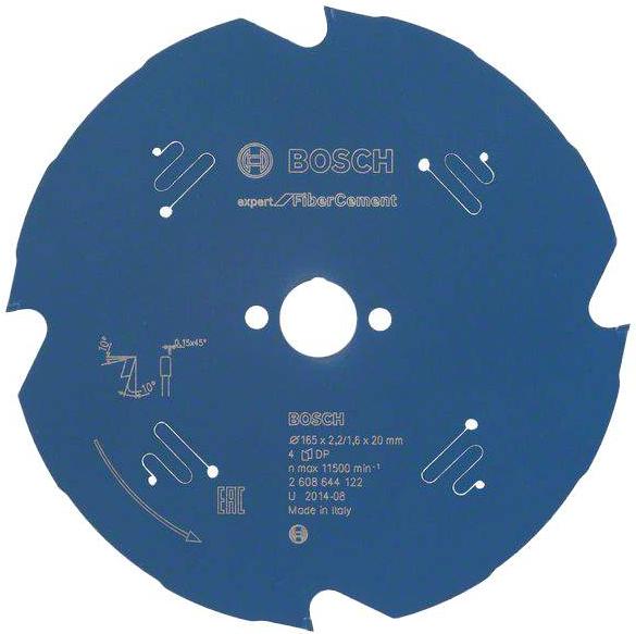 

Диск пильный Bosch Expert for Fiber Cement 165х20 мм 4 зуба [2.608.644.122], Expert for Fiber Cement 165х20 мм 4 зуба