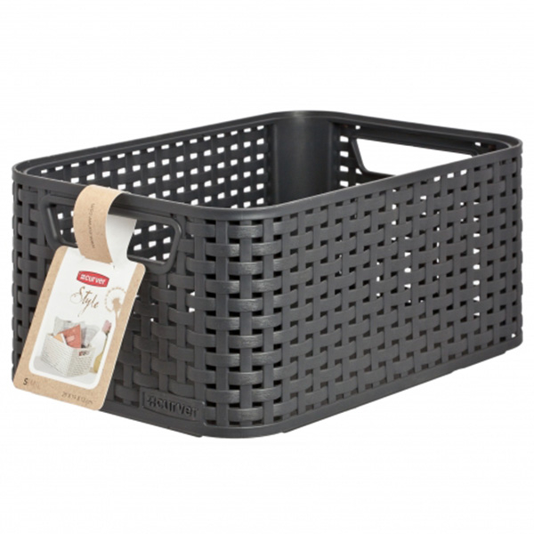 

Корзина Curver M Style 2 темно-серый [03615-308-00п], M Style 2