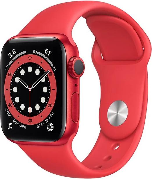 

Умные часы Apple Watch Series 6 40 мм (алюминий красный/красный спортивный) [M00A3UL/A], Watch Series 6 40 мм (алюминий красный/красный спортивный)