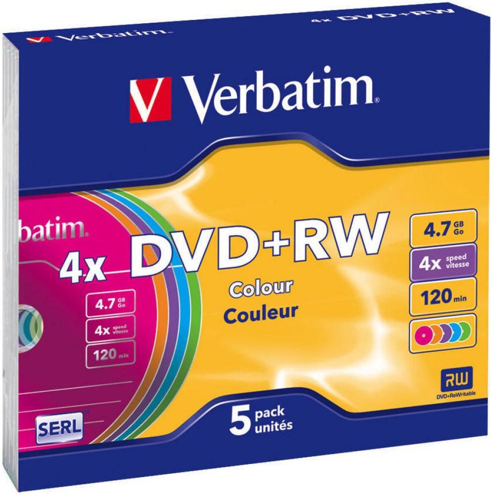 

Оптический диск Verbatim DVD-RW 4.7Gb 4x Slim case 5 шт [43563], DVD-RW 4.7Gb 4x Slim case 5 шт