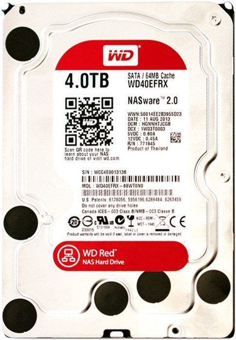 

Жесткий диск WD Red 4TB (WD40EFRX), 4TB