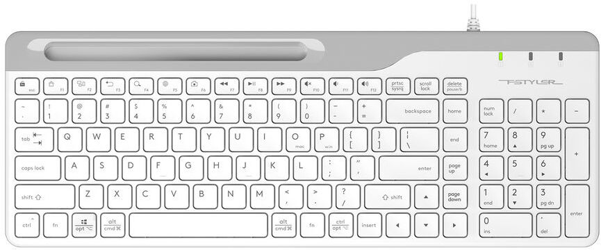 

Клавиатура A4Tech Fstyler USB slim белый/серый [FK25 WHITE], Клавиатура A4Tech Fstyler USB slim FK25 WHITE белый/серый
